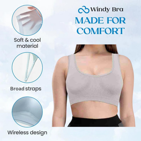  4 Pack Womens Seamless Wireless Cooling Unpadded Comfort Bra  - Color: Sky Blue